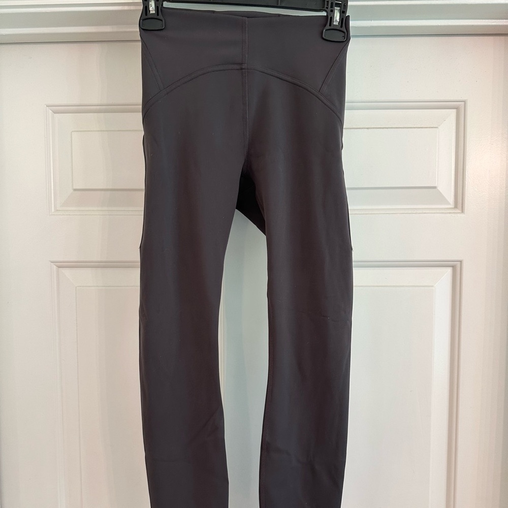 Gray High-Waisted Leggings